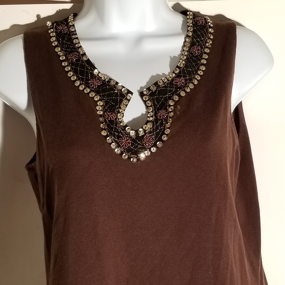 Embellished pullover top